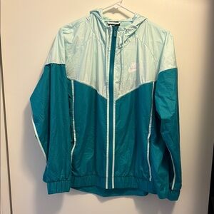 Nike Women's Teal and Light Blue Jacket